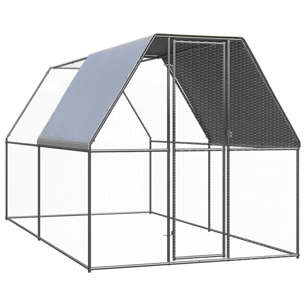 vidaXL Outdoor-Hühnerkäfig 2x2x2 m Verzinkter Stahl