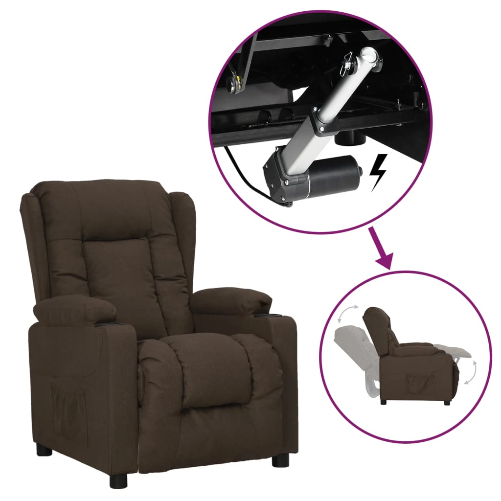 vidaXL Aufstehsessel Weinrot Stoff