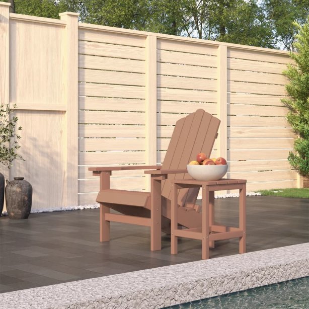 vidaXL Adirondack-Gartenstühle 2 Stk. HDPE Weiß