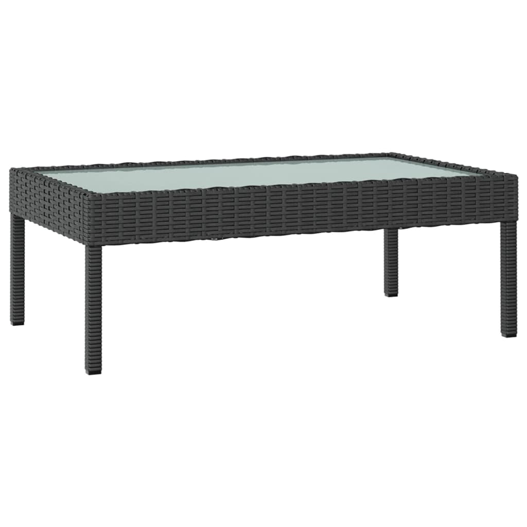 vidaXL 8-tlg. Garten-Lounge-Set mit Auflagen Poly Rattan Schwarz