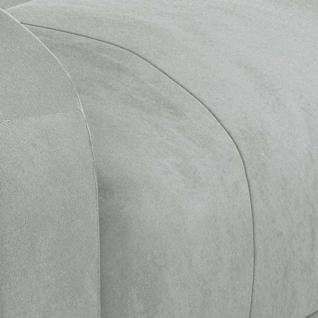 vidaXL Massagesessel Elektrisch Hellgrau Samt