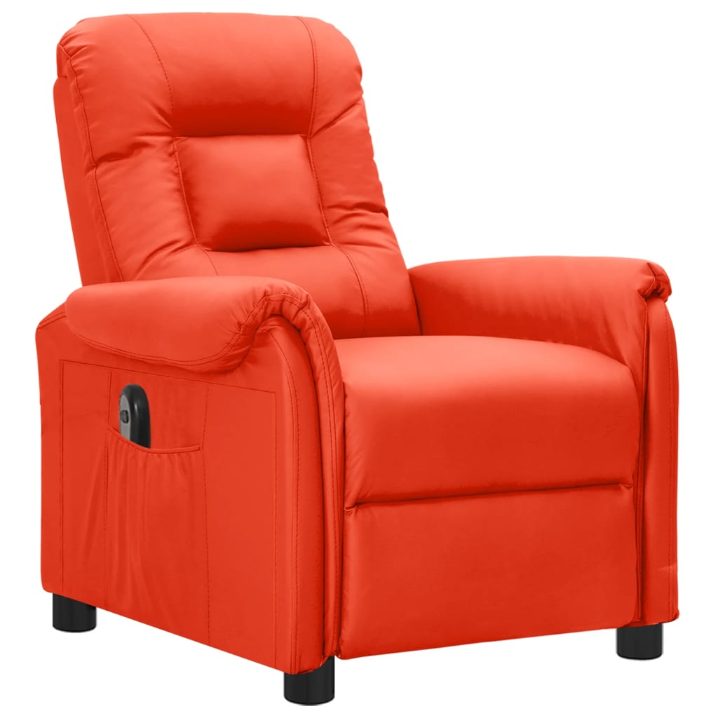 vidaXL Relaxsessel Elektrisch Rot Kunstleder