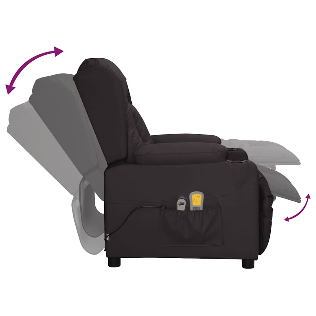 vidaXL Massagesessel Elektrisch Schwarz Kunstleder