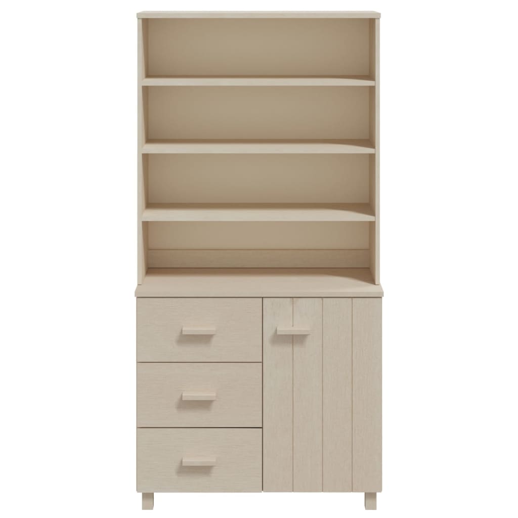 vidaXL Highboard HAMAR Massivholz Kiefer Honigbraun