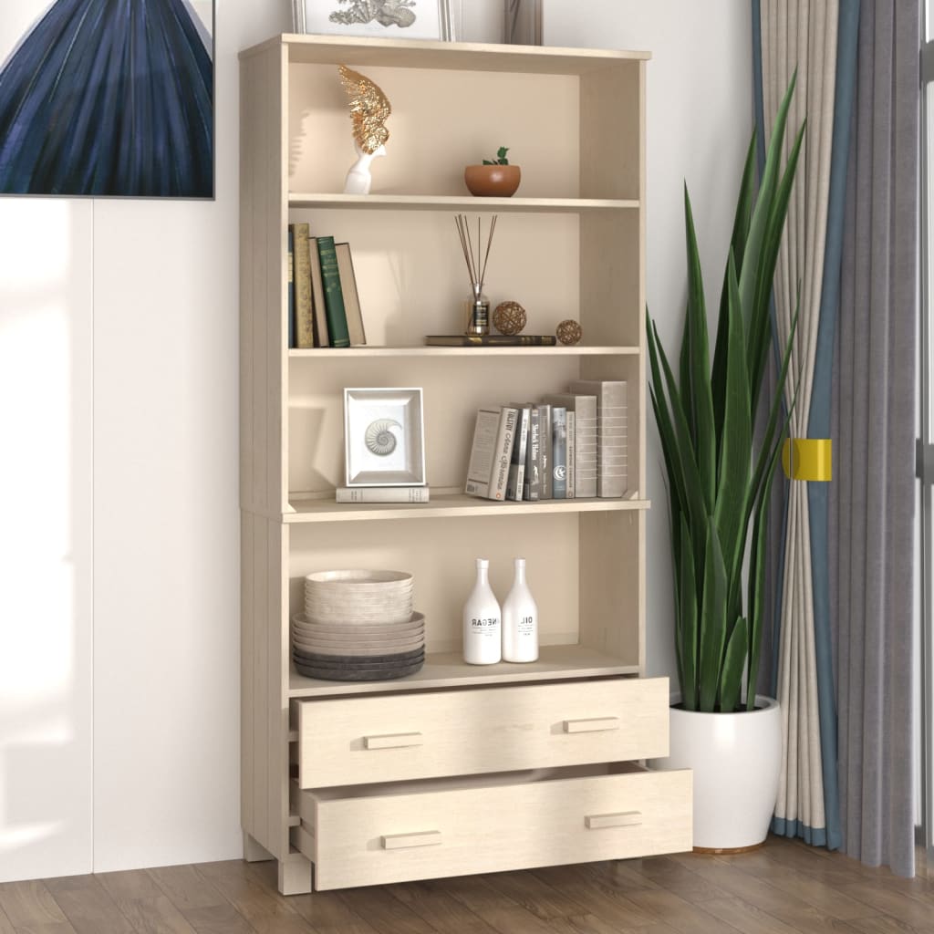 vidaXL Highboard HAMAR Massivholz Kiefer Honigbraun