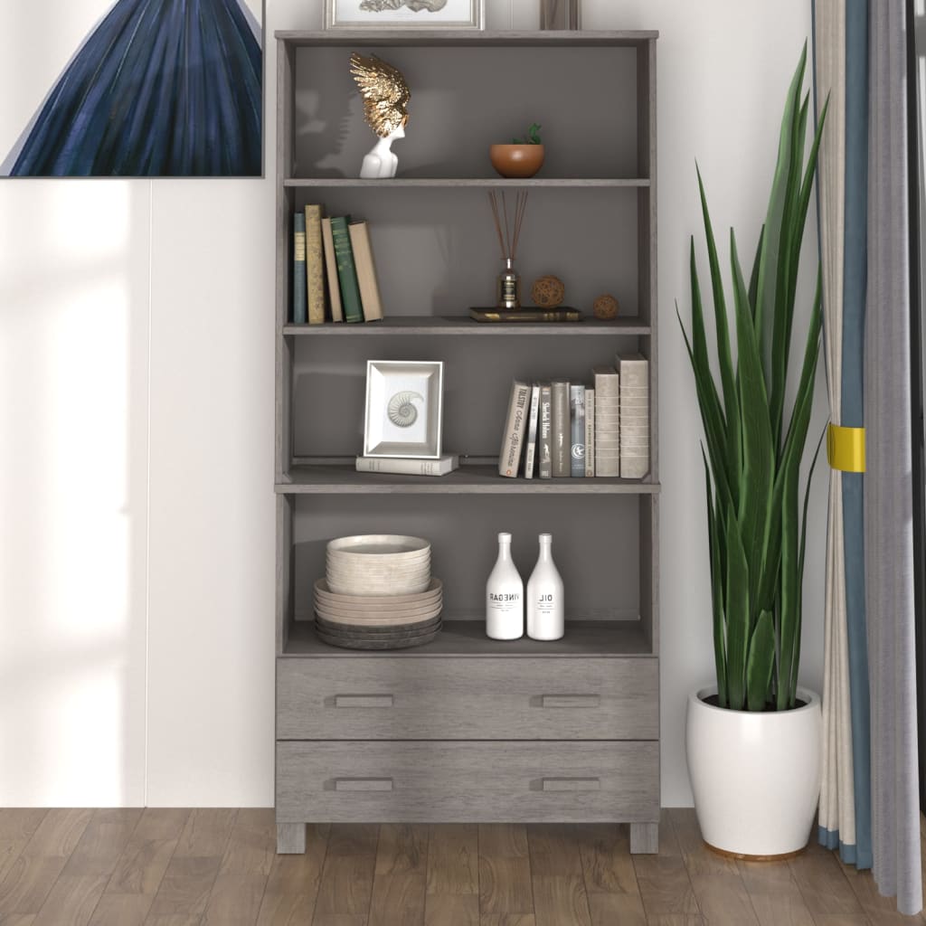 vidaXL Highboard HAMAR Massivholz Kiefer Honigbraun