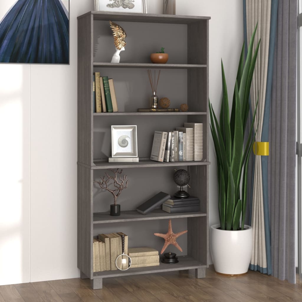 vidaXL Highboard HAMAR Massivholz Kiefer Honigbraun