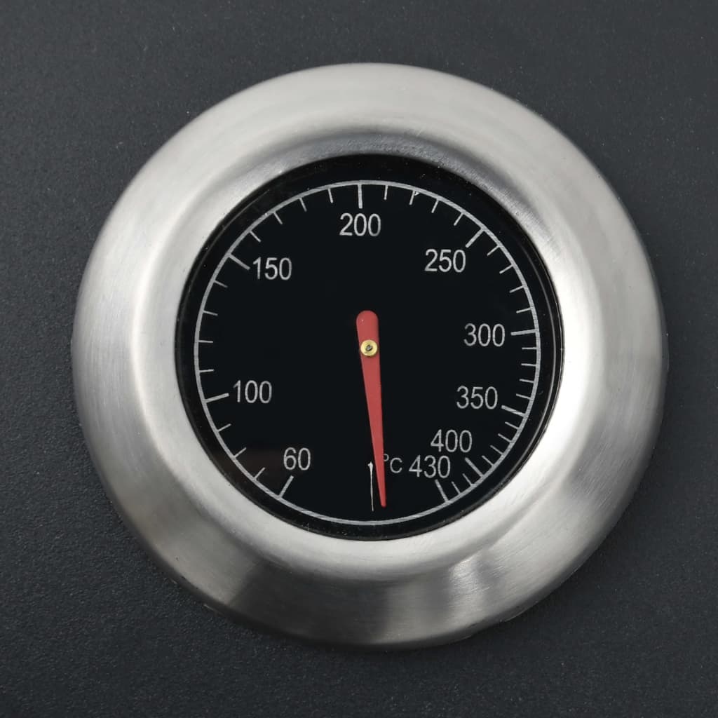 vidaXL Gasgrill 4+1 Flammen Schwarz Stahl