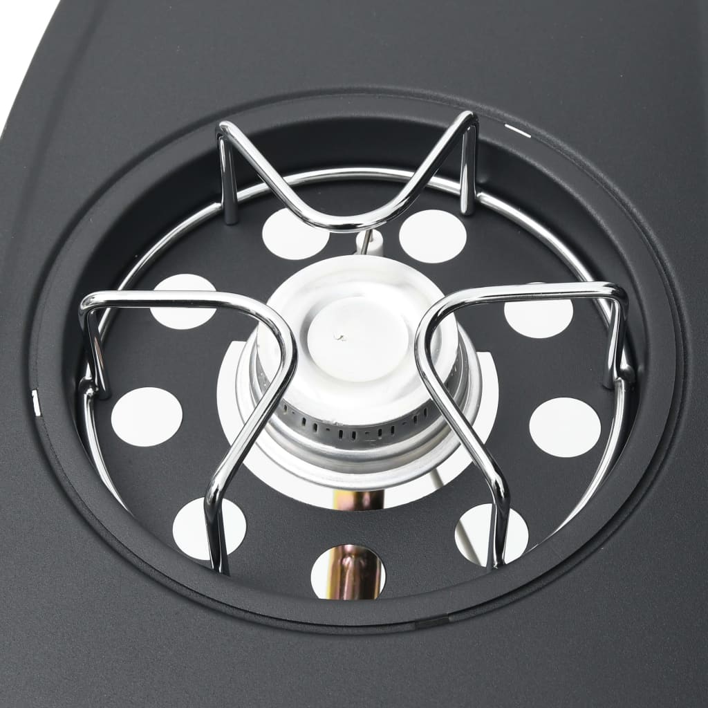 vidaXL Gasgrill 4+1 Flammen Schwarz Stahl