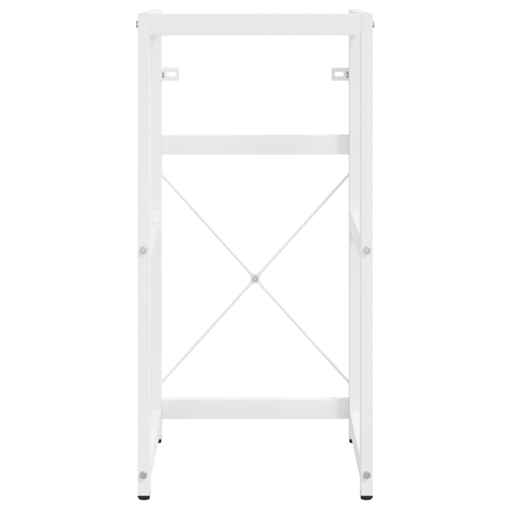 vidaXL Badezimmer-Waschtischgestell mit Waschbecken Weiß Eisen