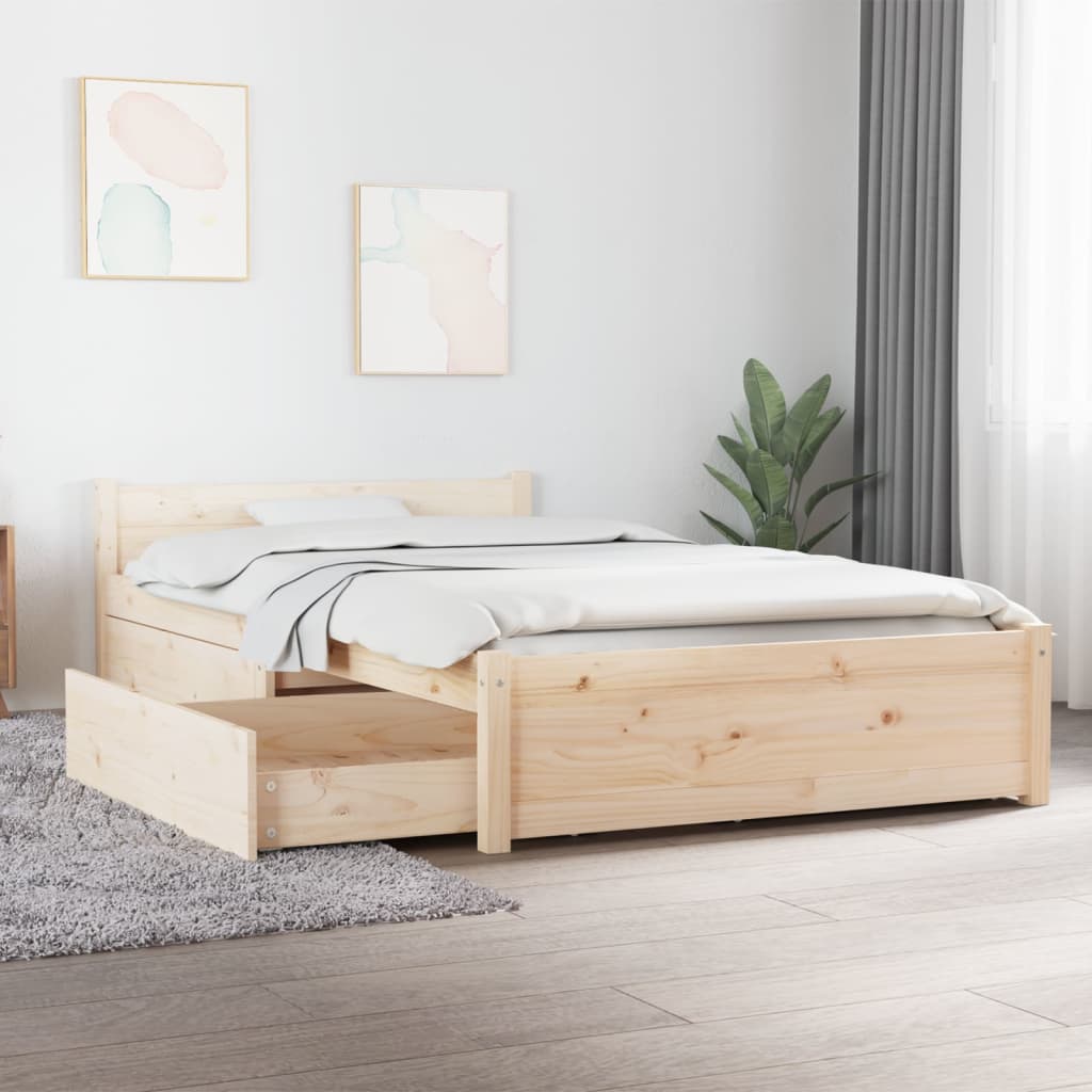 vidaXL Bett mit Schubladen 75x190 cm