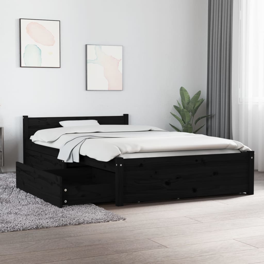 vidaXL Bett mit Schubladen 75x190 cm