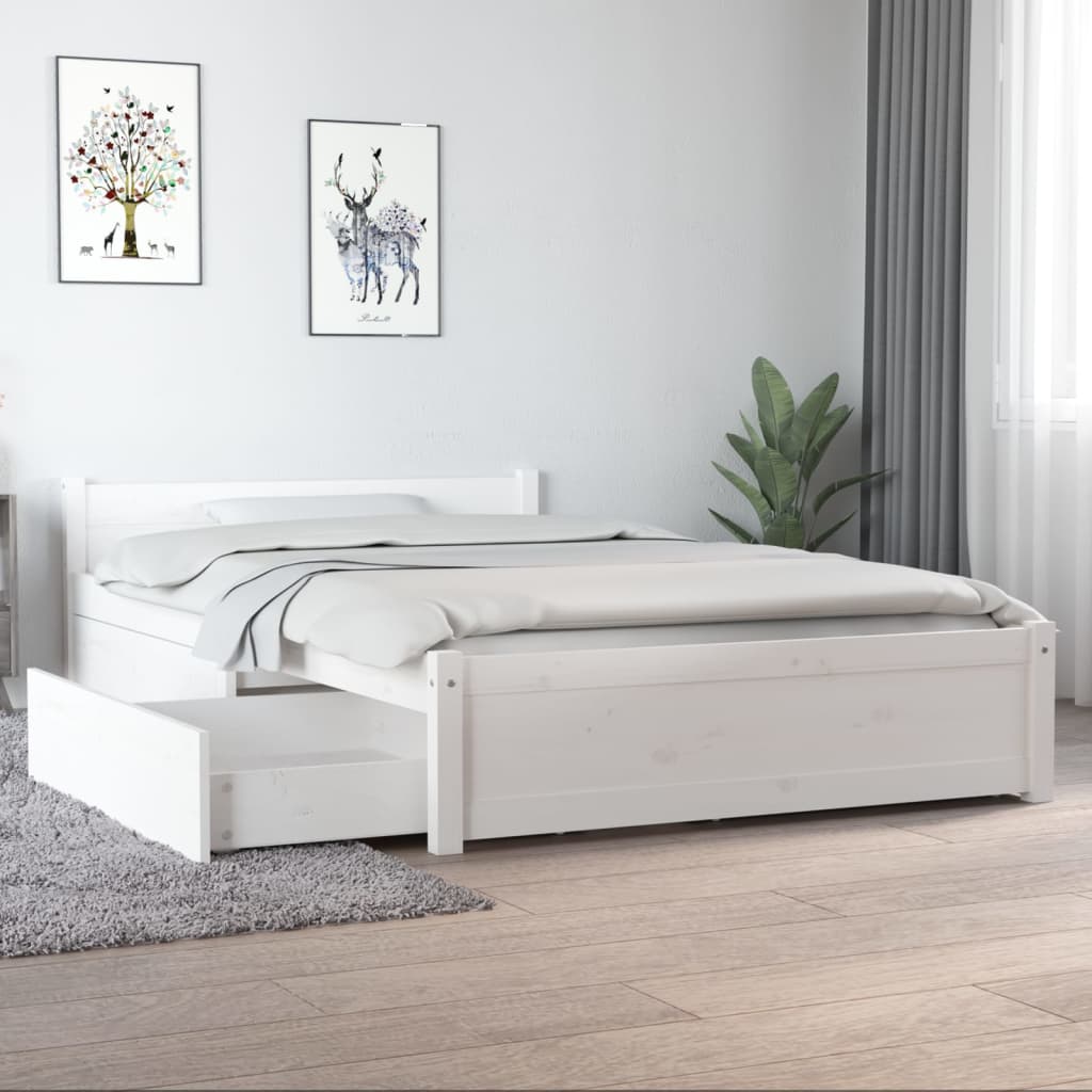 vidaXL Bett mit Schubladen 120x190 cm