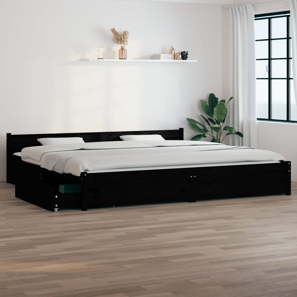 vidaXL Bett mit Schubladen 120x190 cm
