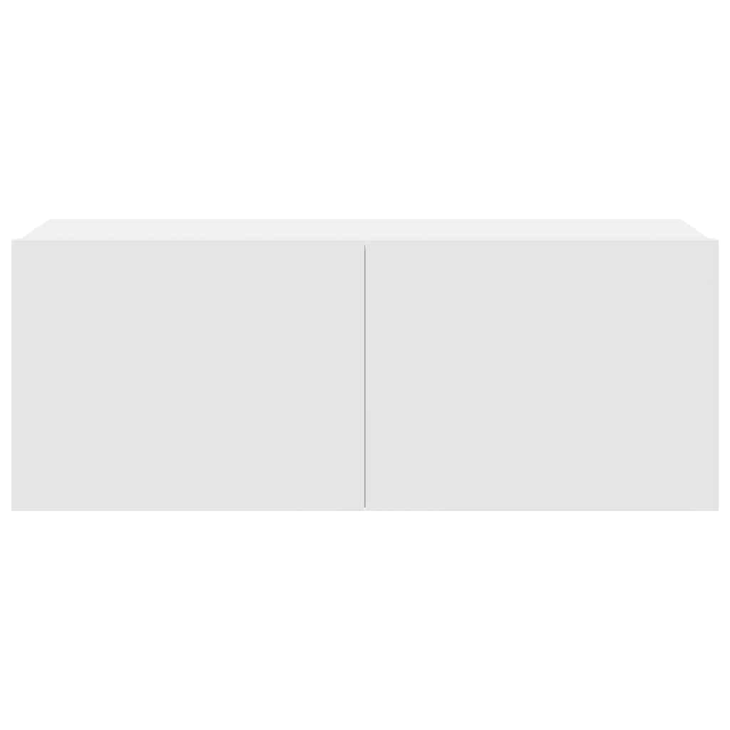 vidaXL 7-tlg. TV-Schrank-Set Weiß Holzwerkstoff