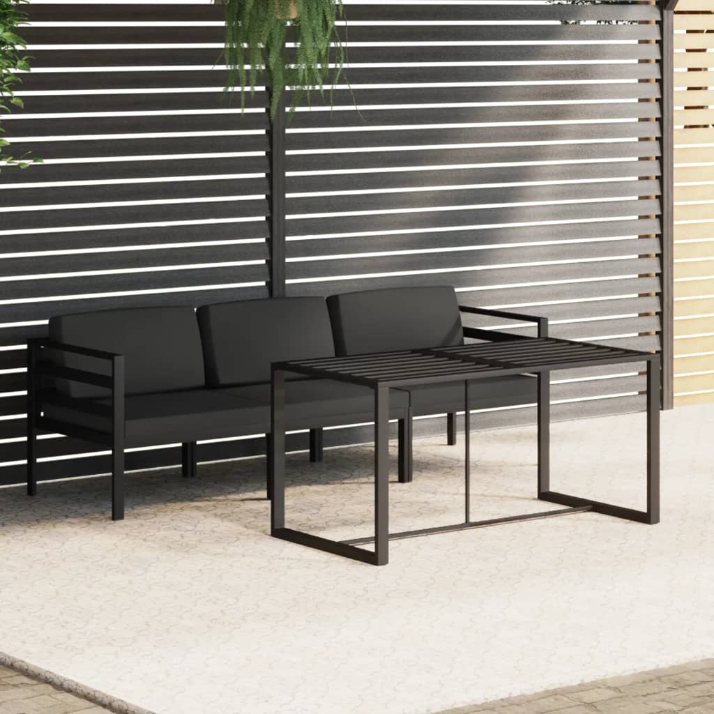 vidaXL 6-tlg. Garten-Lounge-Set mit Kissen Aluminium Anthrazit