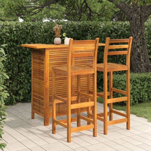 vidaXL 5-tlg. Gartenbar-Set Massivholz Akazie