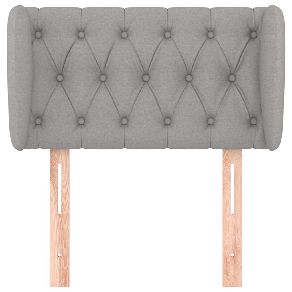 vidaXL Kopfteil mit Ohren Hellgrau 83x23x78/88 cm Stoff