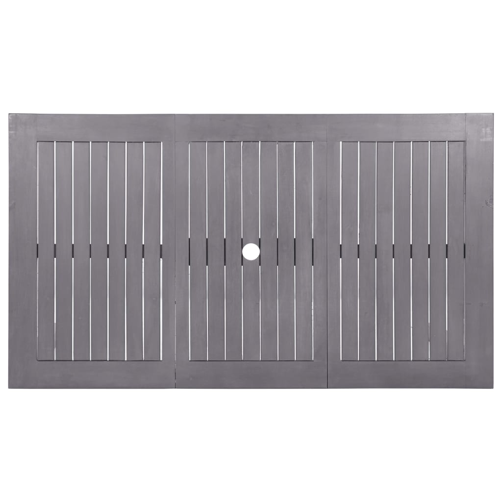 vidaXL Gartentisch Grau 140x80x74 cm Massivholz Akazie