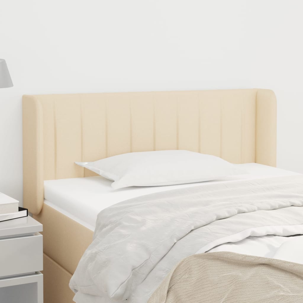 vidaXL Kopfteil mit Ohren Hellgrau 83x16x78/88 cm Stoff