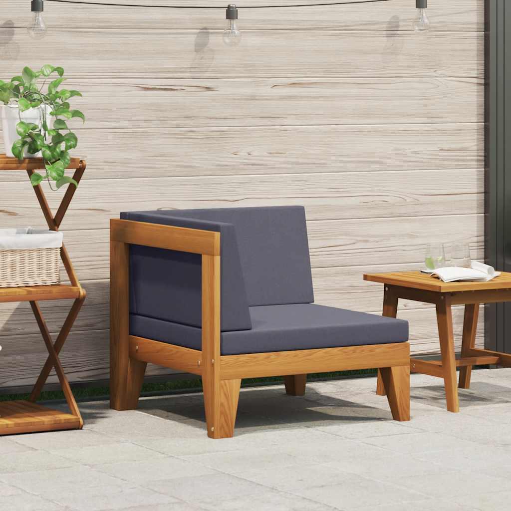 vidaXL 2-tlg. Garten-Lounge-Set mit Auflagen Massivholz Akazie