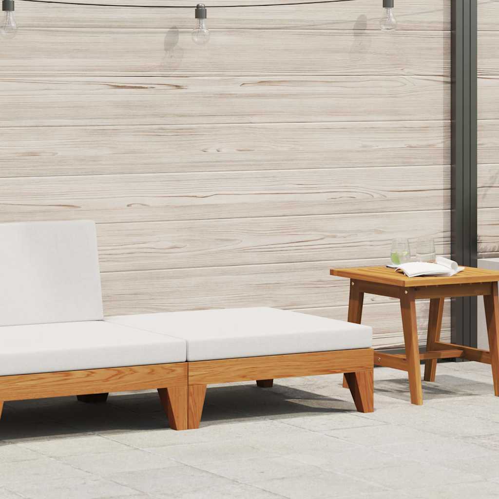 vidaXL 2-tlg. Garten-Lounge-Set mit Auflagen Massivholz Akazie