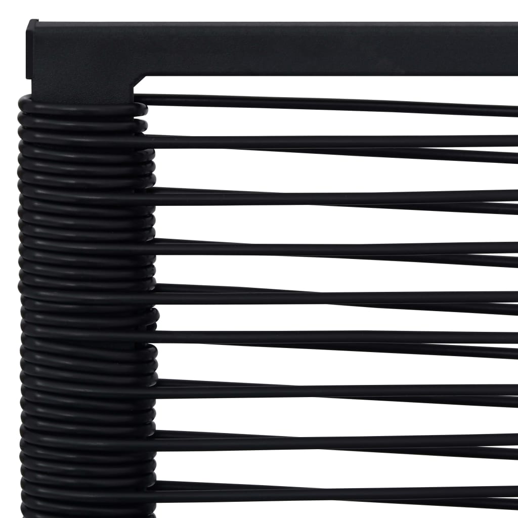vidaXL Gartenstühle 2 Stk. PVC Rattan Schwarz