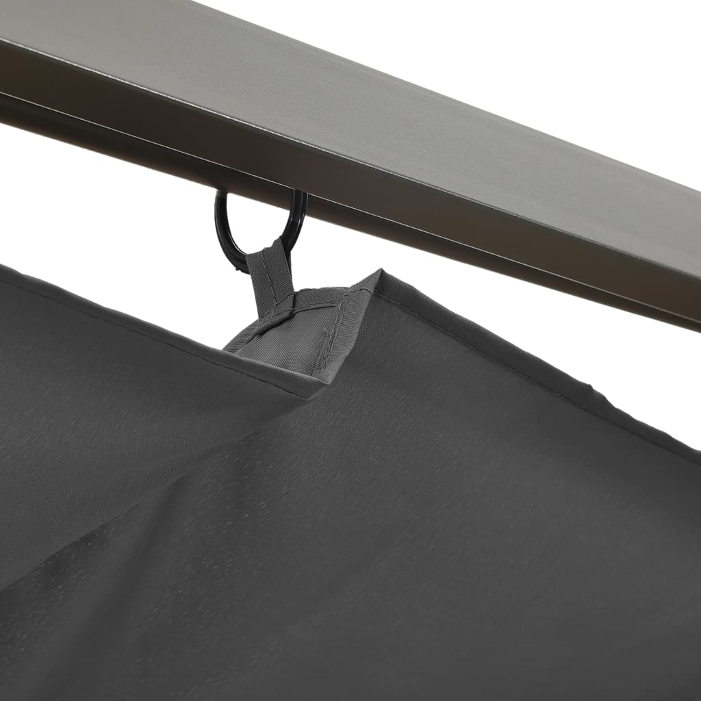 vidaXL Pergola mit Ausziehbarem Dach Anthrazit 3x3 m Stahl 180 g/m²