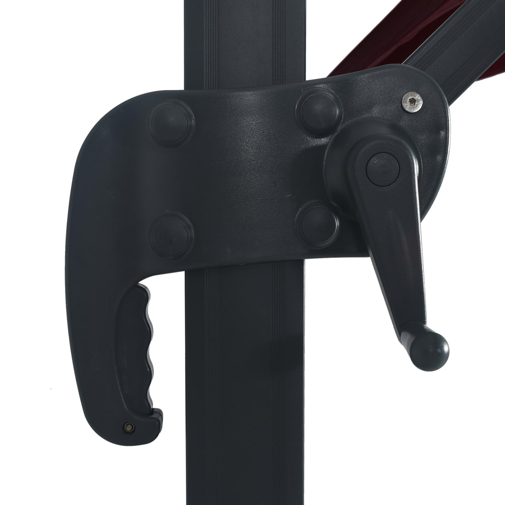 vidaXL Ampelschirm mit LED-Beleuchtung 400x300 cm Bordeauxrot