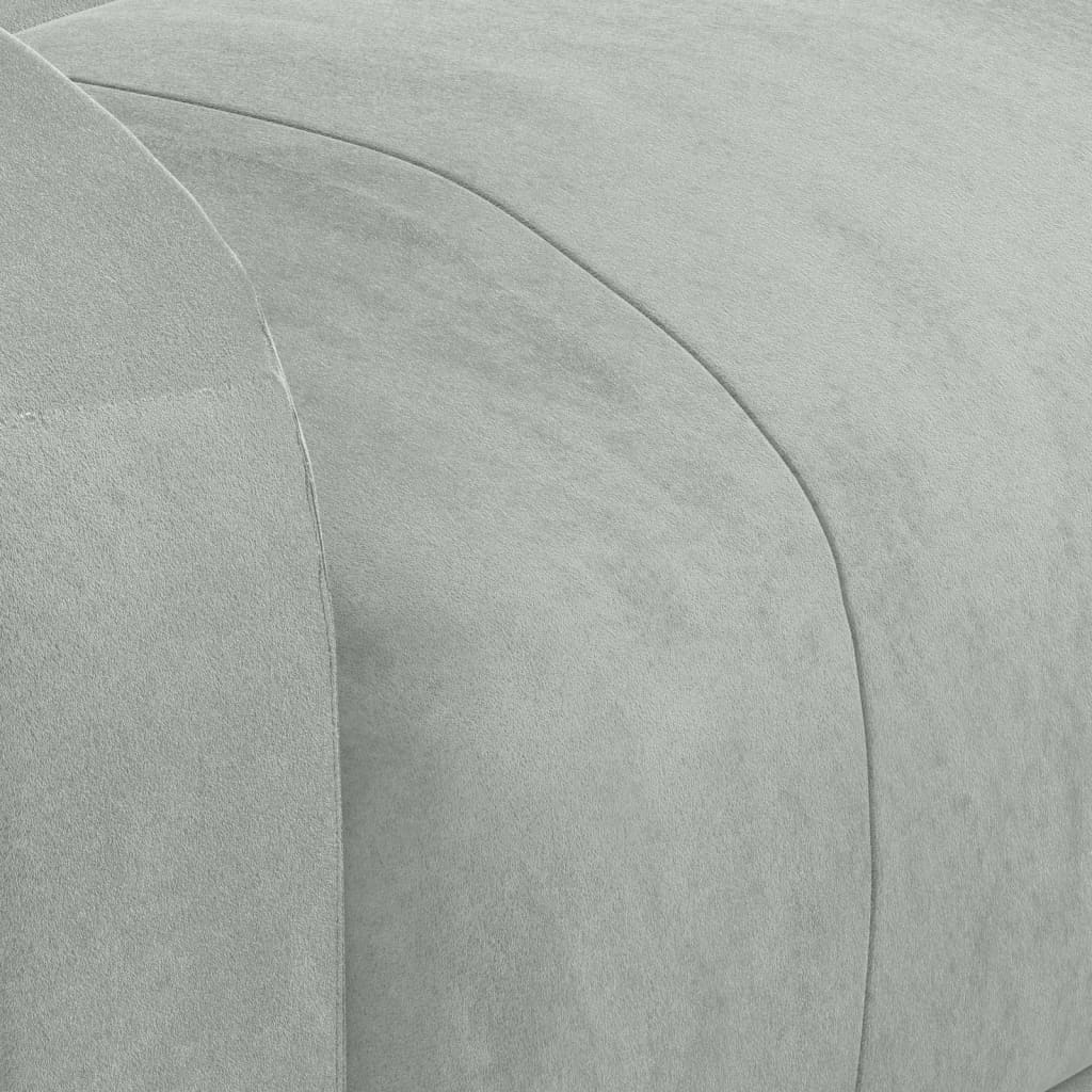 vidaXL Aufstehsessel Hellgrau Samt