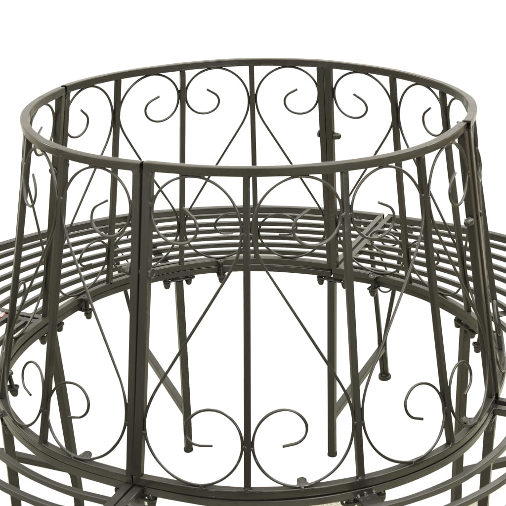 vidaXL Garten-Baumbank 160 cm Stahl