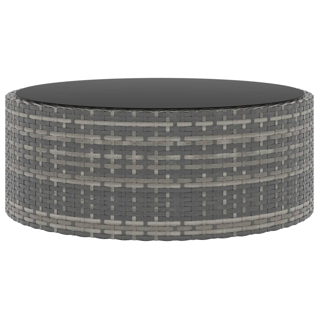 vidaXL 6-tlg. Garten-Lounge-Set mit Auflagen Poly Rattan Grau