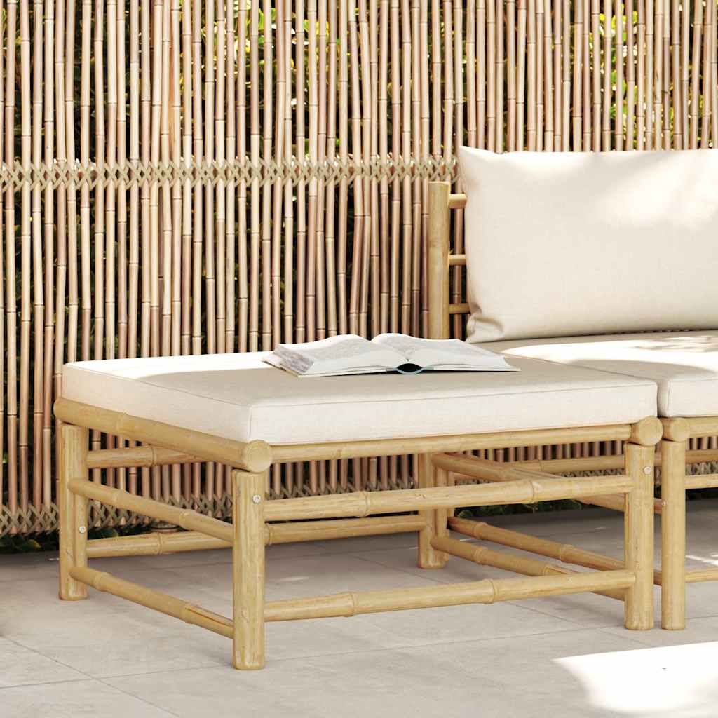 vidaXL 3-tlg. Garten-Lounge-Set mit Kissen Bambus