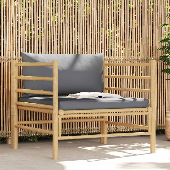 vidaXL 3-tlg. Garten-Lounge-Set mit Kissen Bambus