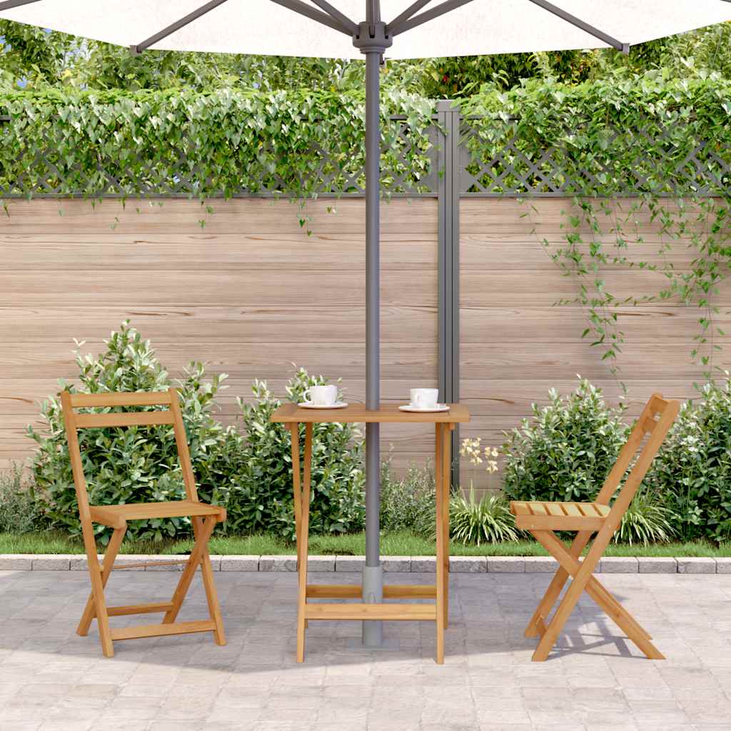 vidaXL Klappbarer Gartentisch 60x60x75 cm Massivholz Akazie