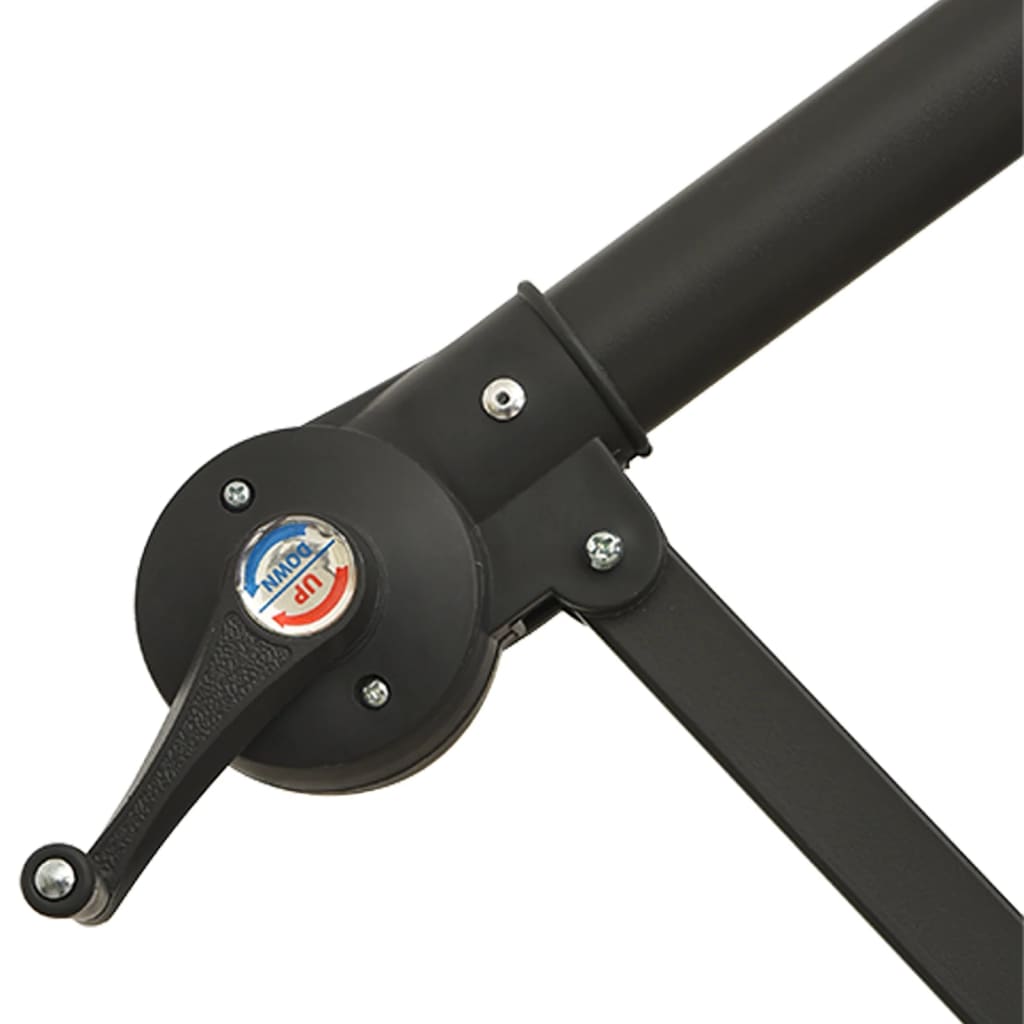 vidaXL Ampelschirm mit LED-Beleuchtung und Stahl-Mast Terrakotta