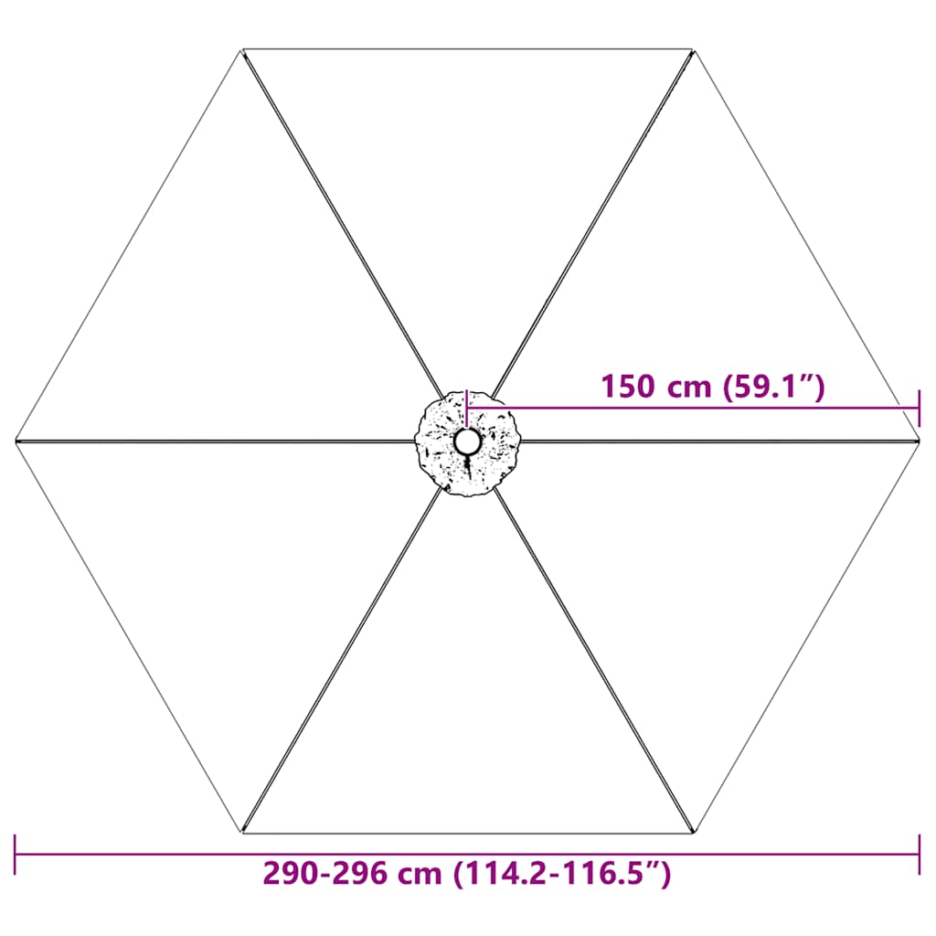 vidaXL Ersatzbezug für Sonnenschirm Grün 300 cm