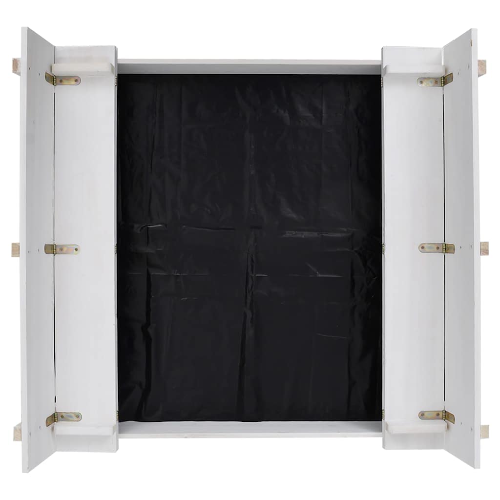 vidaXL Sandkasten Tannenholz Weiß 95x90x15 cm