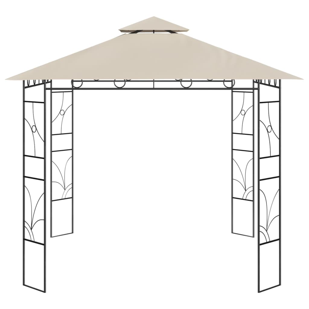 vidaXL Pavillon 3x3x2,7 m Creme 160 g/m²
