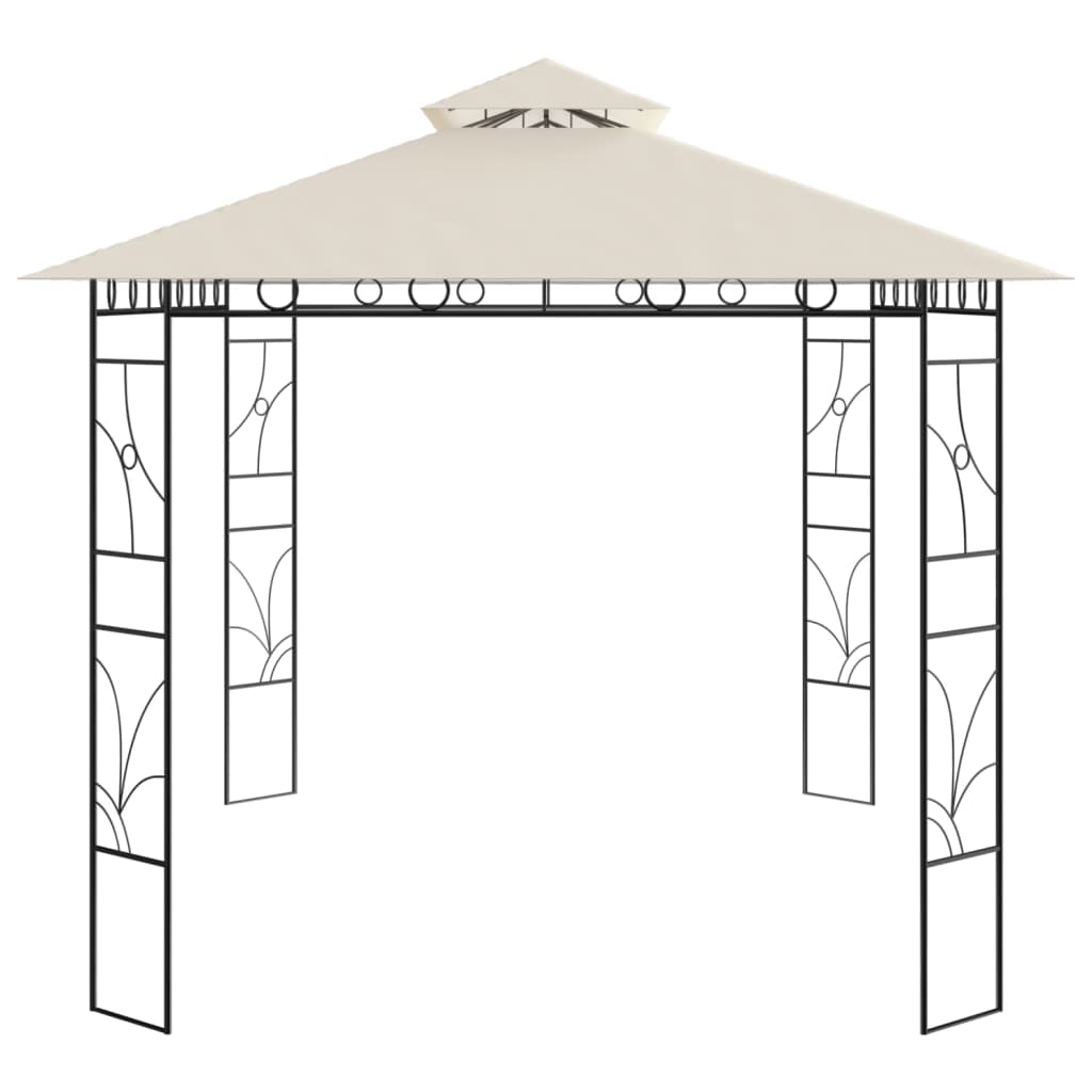 vidaXL Pavillon 4x3x2,7 m Creme 160 g/m²