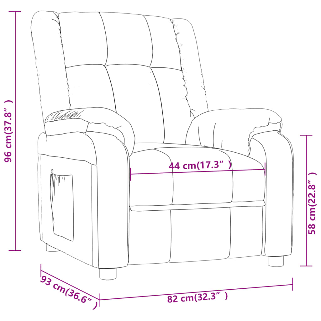 vidaXL Aufstehsessel Hellgrau Stoff