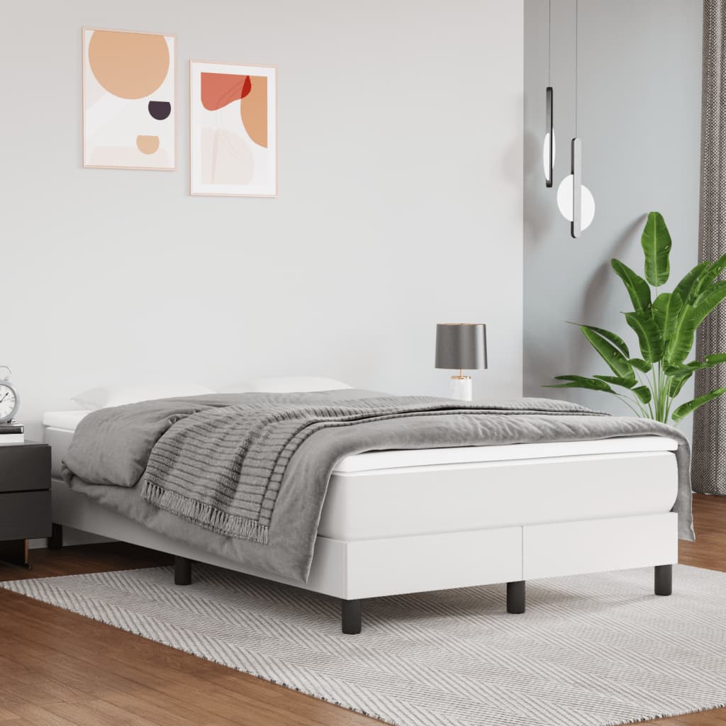 vidaXL Boxspringbett mit Matratze Schwarz 80x200 cm Kunstleder