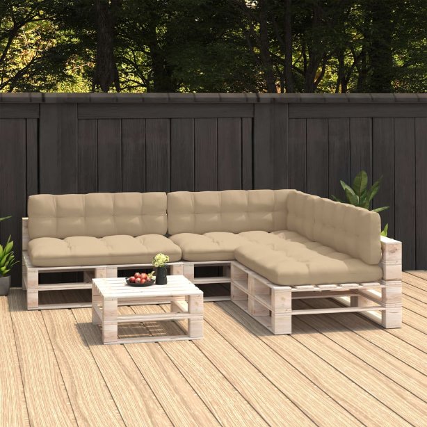 vidaXL Palettensofa-Auflagen 7 Stk. Anthrazit