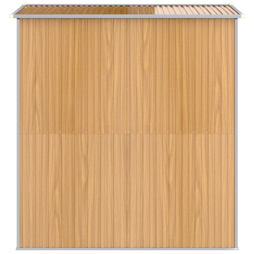 vidaXL Geräteschuppen Hellbraun 192x191x223 cm Verzinkter Stahl