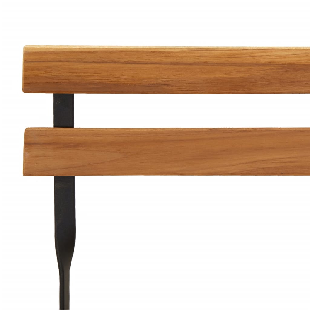 vidaXL Bistrostühle 6 Stk. Klappbar Massivholz Teak und Stahl