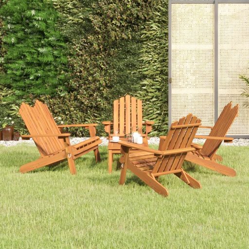 vidaXL 4-tlg. Garten-Lounge-Set Adirondack Massivholz Akazie