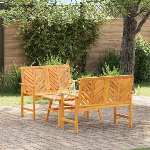 vidaXL Garten-Lounge-Set 4 pcs Braun Massivholz Akazie