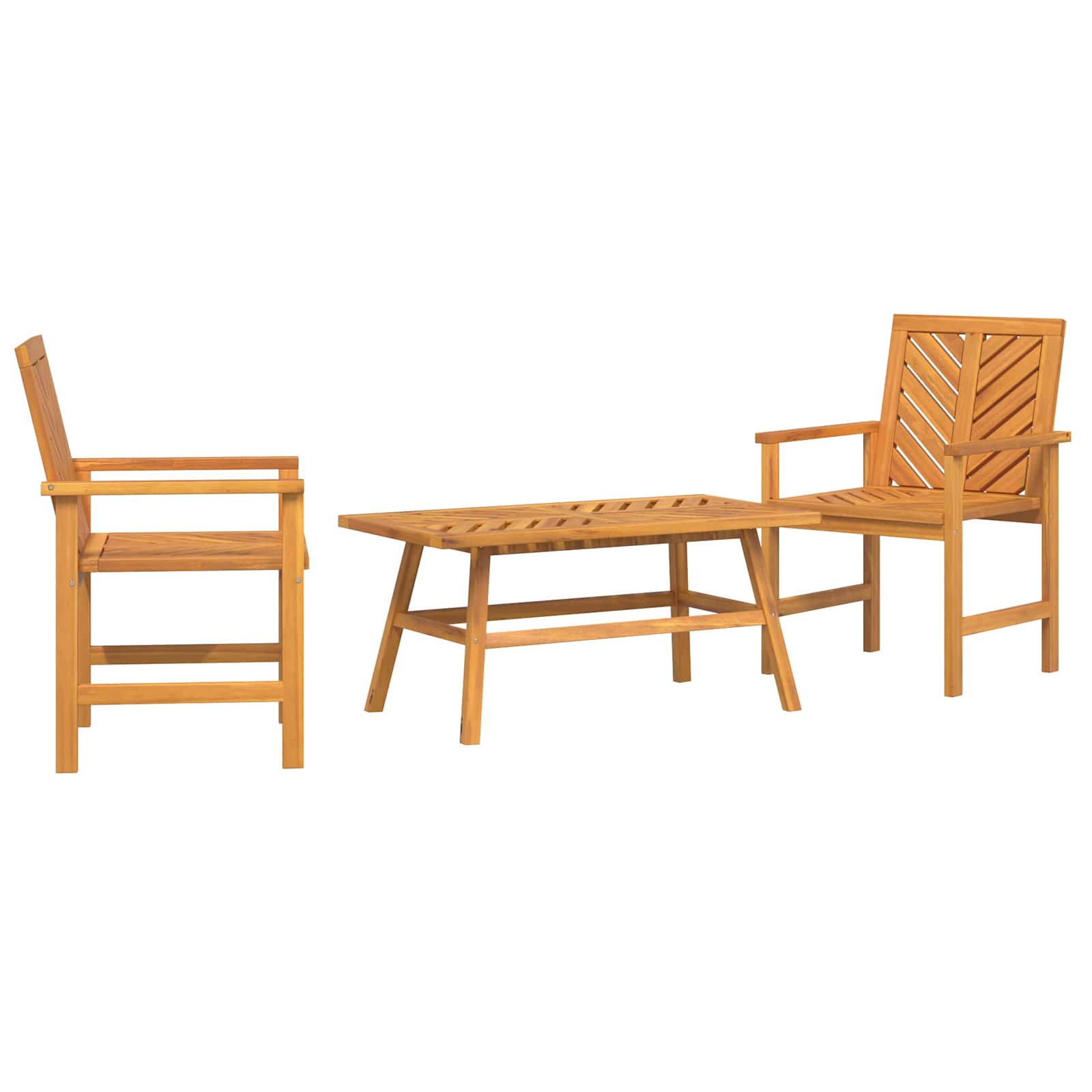 vidaXL Garten-Lounge-Set 4 pcs Braun Massivholz Akazie