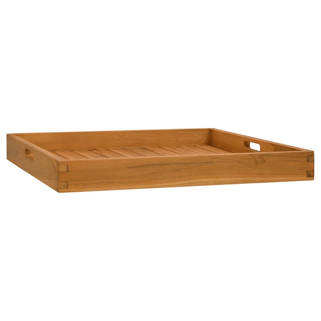 vidaXL Serviertablett 60x35 cm Massivholz Teak