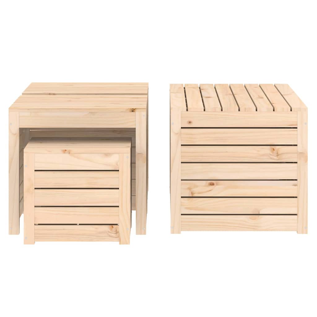 vidaXL 4-tlg. Gartenbox-Set Massivholz Kiefer